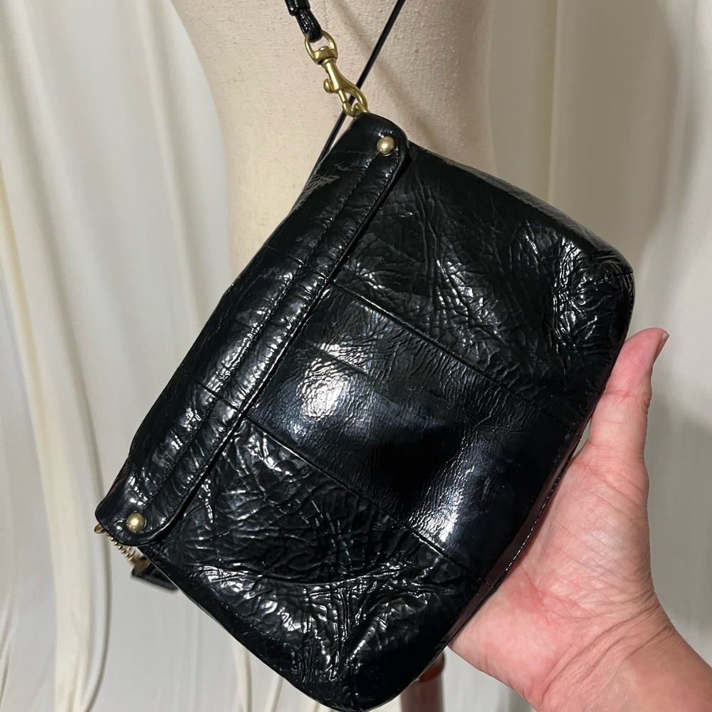 Vintage Coach Patent Leather Black Shoulder Bag - Picture 6 of 9